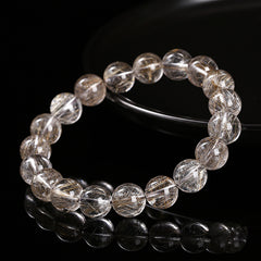 A Piece of Silver Rutilated Quartz Bracelet