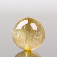 Brazilian Golden Rutilated Quartz Round Bead