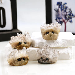 Crystal Cluster Hedgehog Figurine