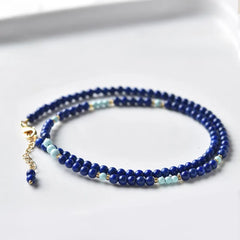 Delicate Blue Gemstone Choker