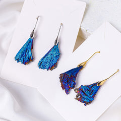 Electroplated Black Tourmaline Earrings