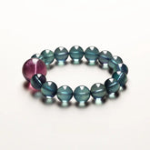 Fluorite Deep Blue Aquamarine Bracelet