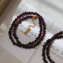 Garnet Crystal Necklace