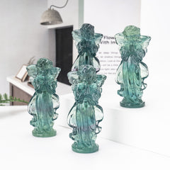 Green Fluorite Angel Sculpture