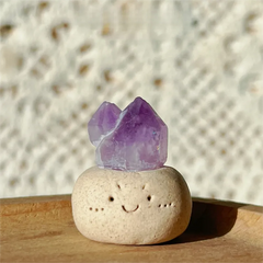 Mini Amethyst Cute Handmade Crystal Decor