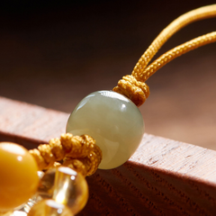 Hetian Jade Citrine Phone Chain