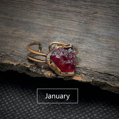 January Birthstone Ring Garnet