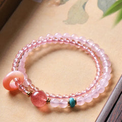 Love Luck Crystal Beaded Bracelet
