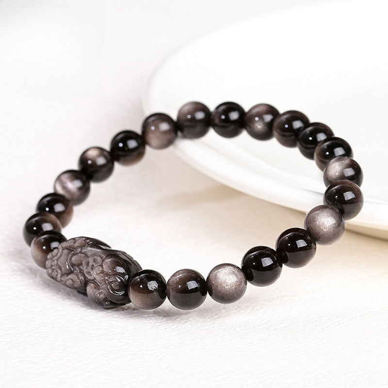 Obsidian Pixiu Bracelet
