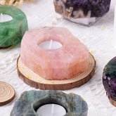 Raw Crystal Stones Candle Holder
