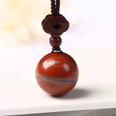 Red Stone Crystal Ball Charm