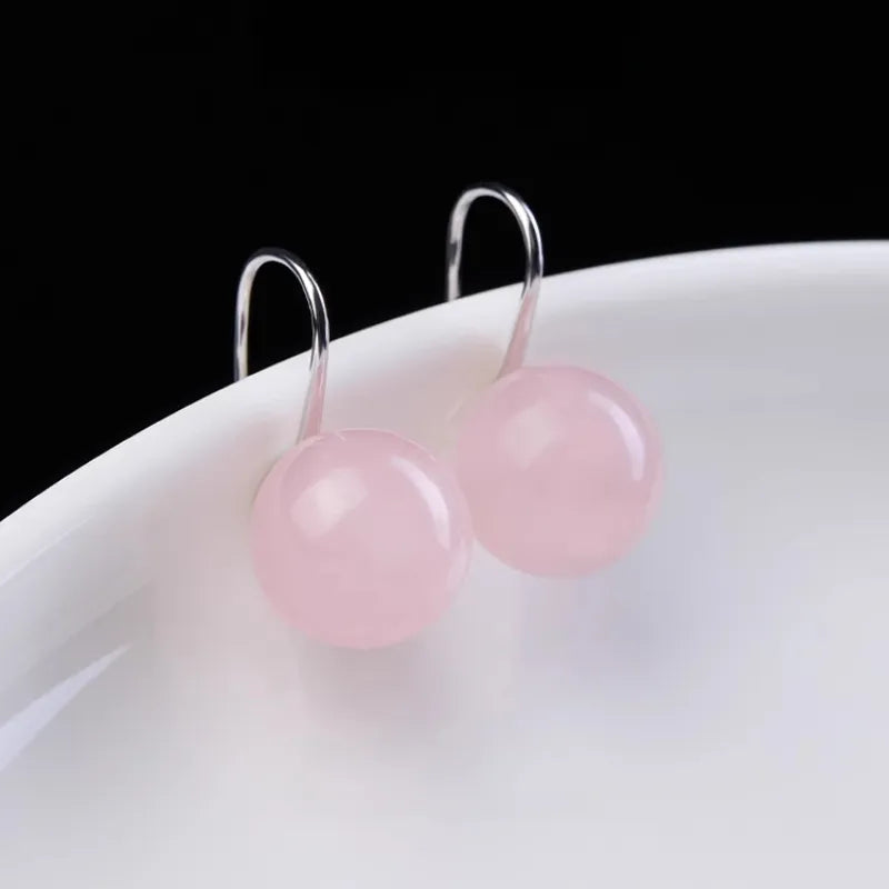 Rose Quartz Drop Earrings