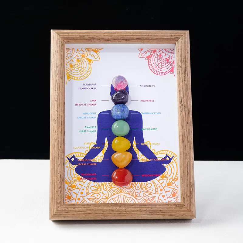 Seven Chakra Stones Decorative Frame
