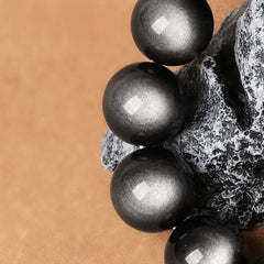 Silver Obsidian Bracelet