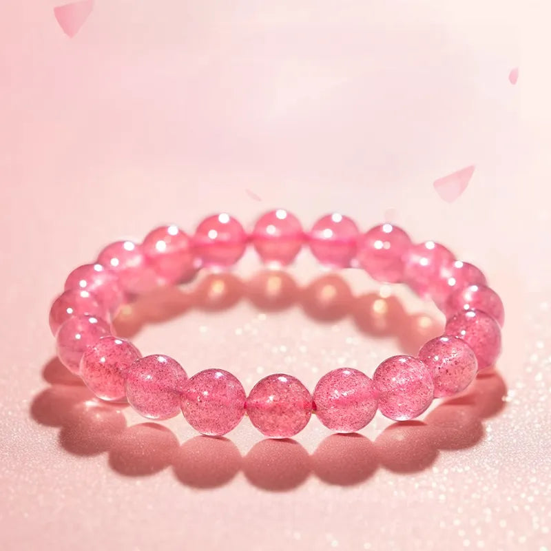 Strawberry Quartz Bracelet for Romance