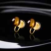 Tiger Eye Clip-On Earrings