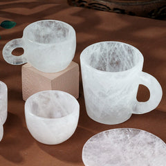 natural crystals tea cup