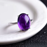 silver amethyst ring