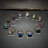 twelve birthstone rings