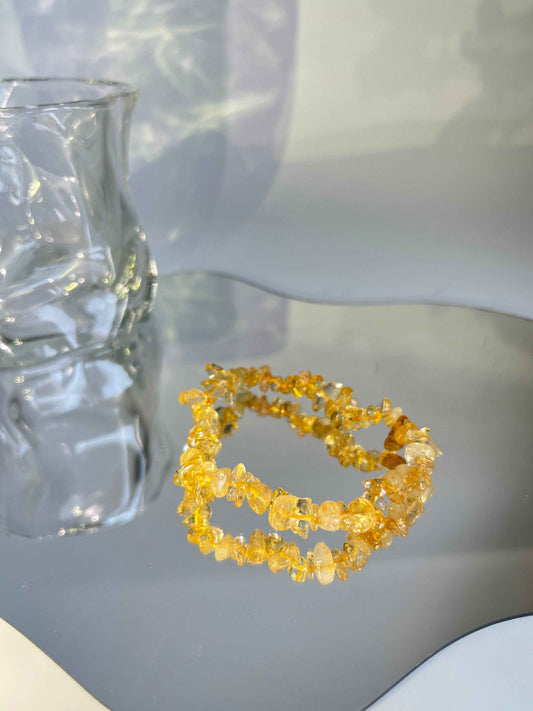 Brazilian Citrine Bracelet Irregular Shape