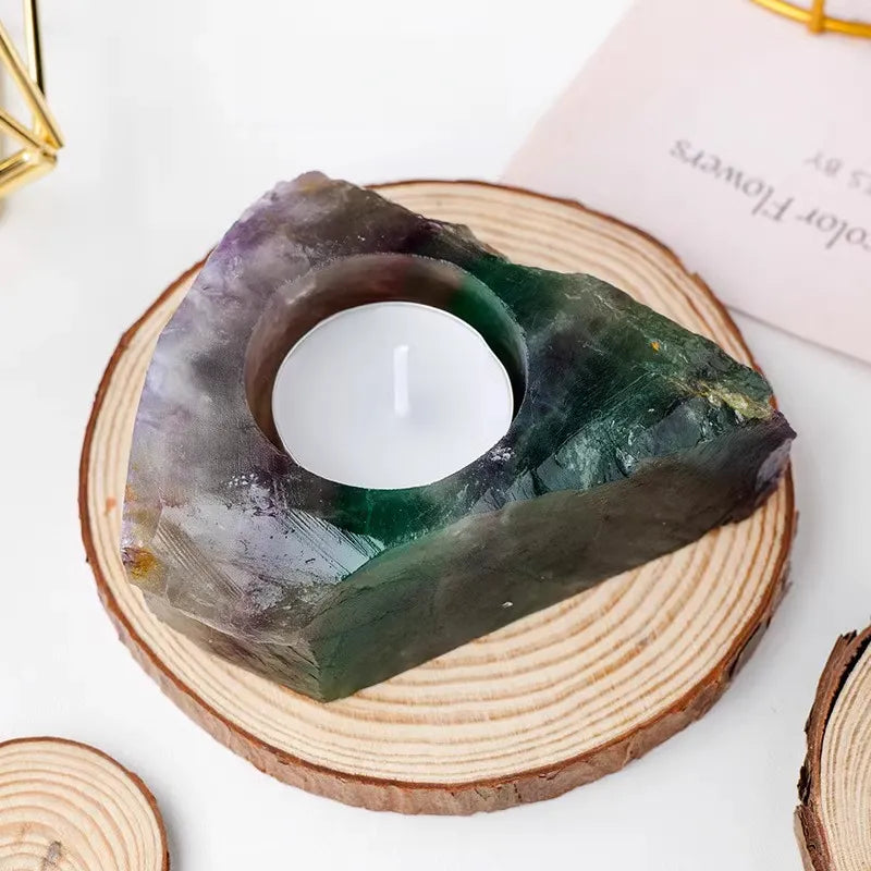Colorful Fluorite Candlestick