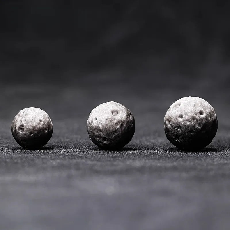 different size Silver Obsidian Matte Bead